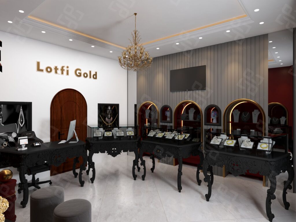 طراحی طلا فروشی نئو کلاسیک