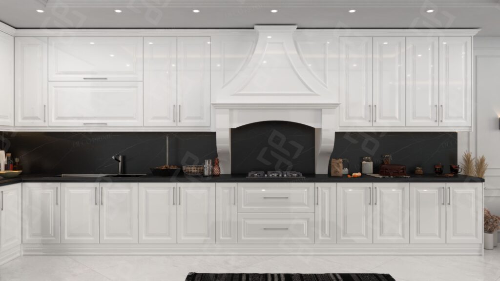 طراحی کابینت سفید پولیشی