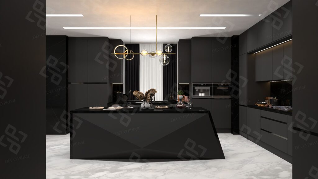 طراحی کابینت مدرن تیره