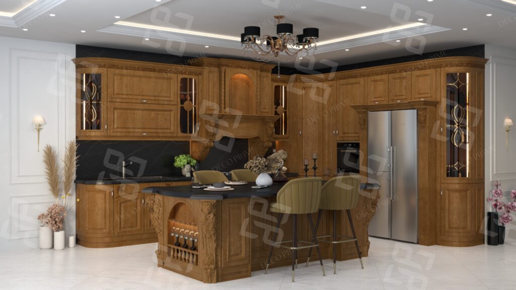 کابینت کلاسیک روکش چوب