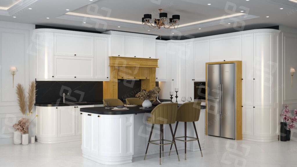 کابینت نئوکلاسیک دو رنگ